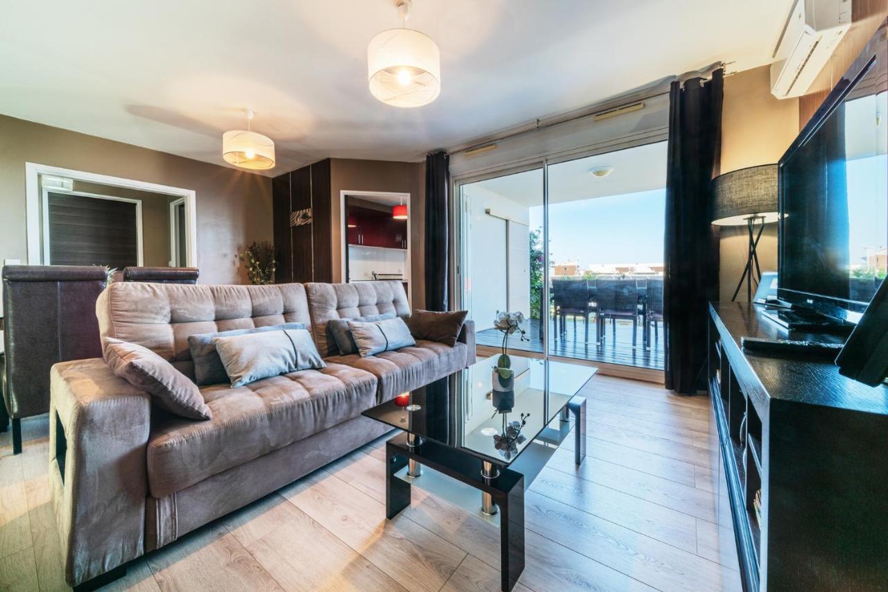T2 Classe 4 Etoiles Avec Jardin, Piscine, Vue Mer A Saint-Gilles-Les-Bains Luaran gambar